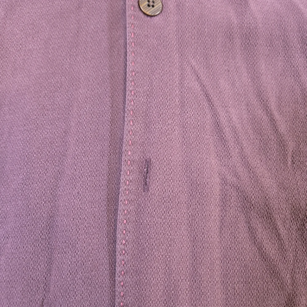 Tommy‎ Bahama Men's Silk Casual Wine Red Striped Shirt Sleeve Shirt Size Large